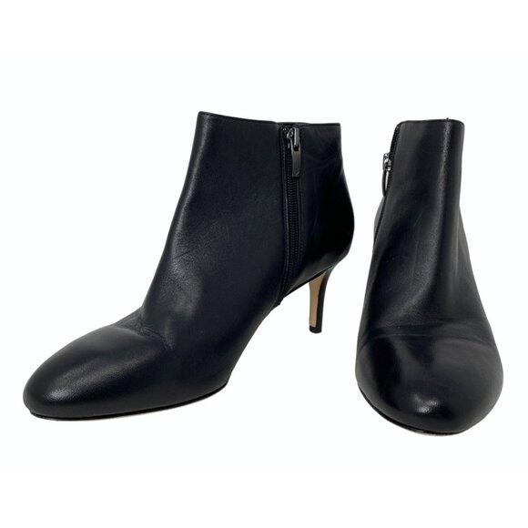 Via Spiga V-aurora Black Leather Women's Ankle Boots Size 8.5 - Picture 1 of 12